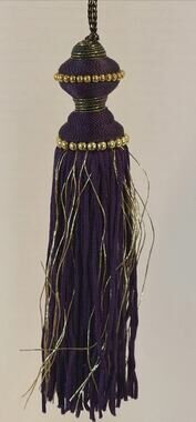 Holiday Time Tassel Ornaments Beautiful Purple & Gold